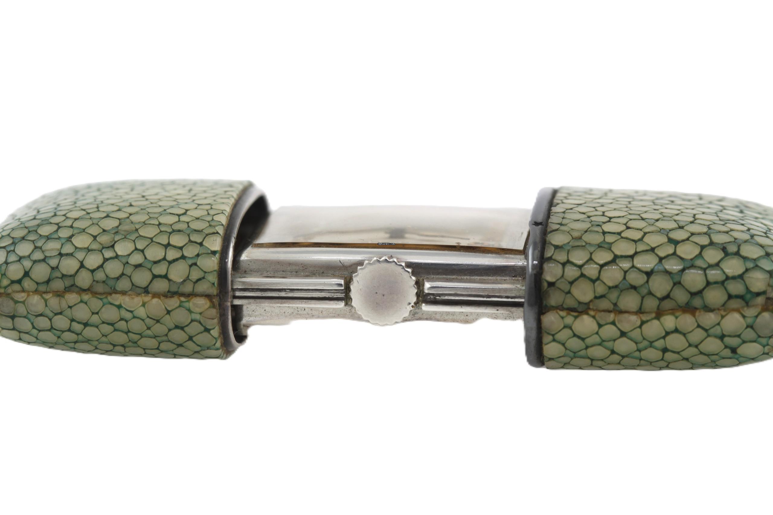 Thumbnail von Movado Ermeto 925 Sterling Silver Shagreen Purse Watch