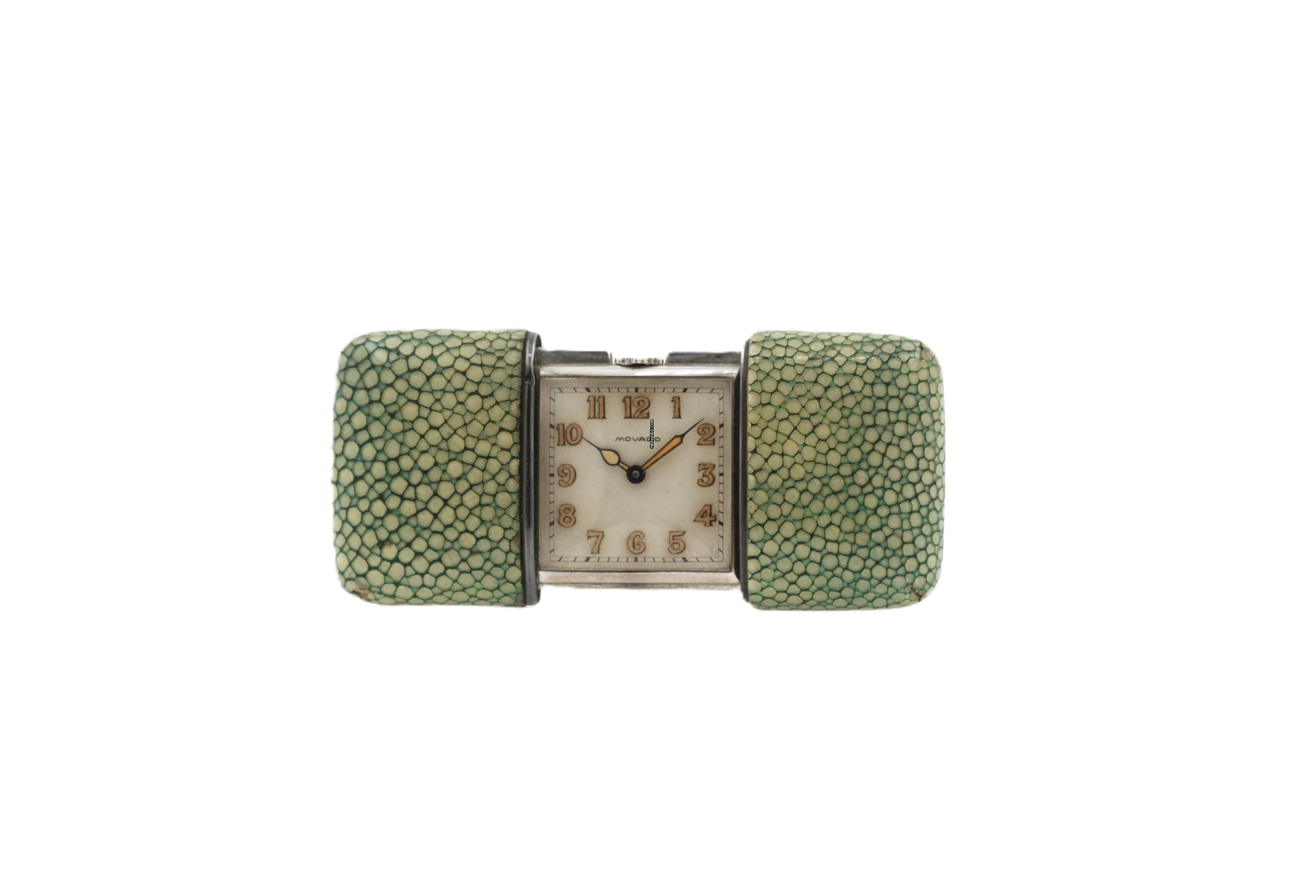 Thumbnail von Movado Ermeto 925 Sterling Silver Shagreen Purse Watch