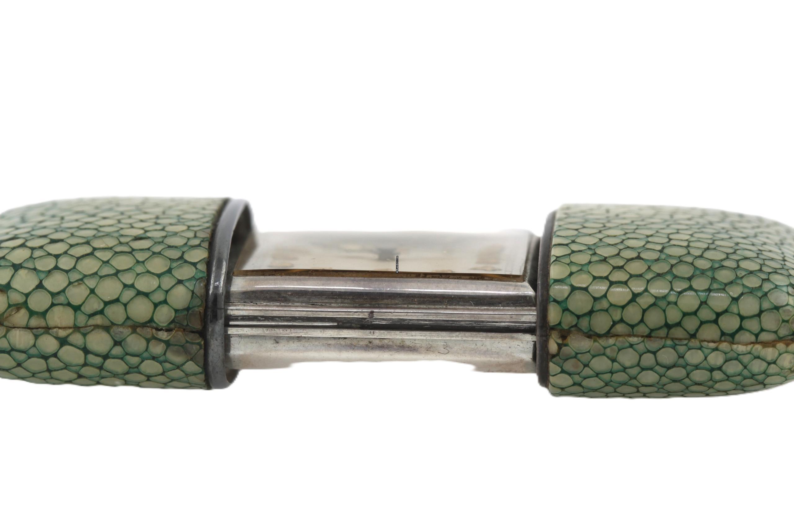 Thumbnail von Movado Ermeto 925 Sterling Silver Shagreen Purse Watch