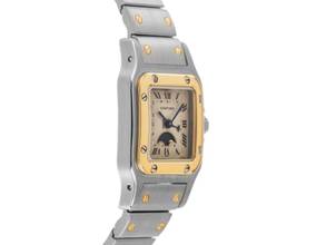 Thumbnail von Cartier Santos Galbée PM Mondphase Ref.119902 1990 Full Set sehr gut Vintage Santos PM kleines Modell Mondphase