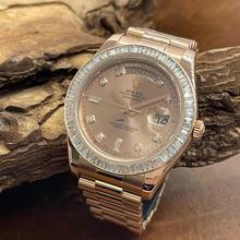 Thumbnail von Rolex Day-Date II Oyster Perpetual Day-Date II Dia - 18kt Roségold - Ref. 218238 Baguette Bezel Aftermarket