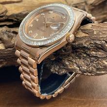 Thumbnail von Rolex Day-Date II Oyster Perpetual Day-Date II Dia - 18kt Roségold - Ref. 218238 Baguette Bezel Aftermarket