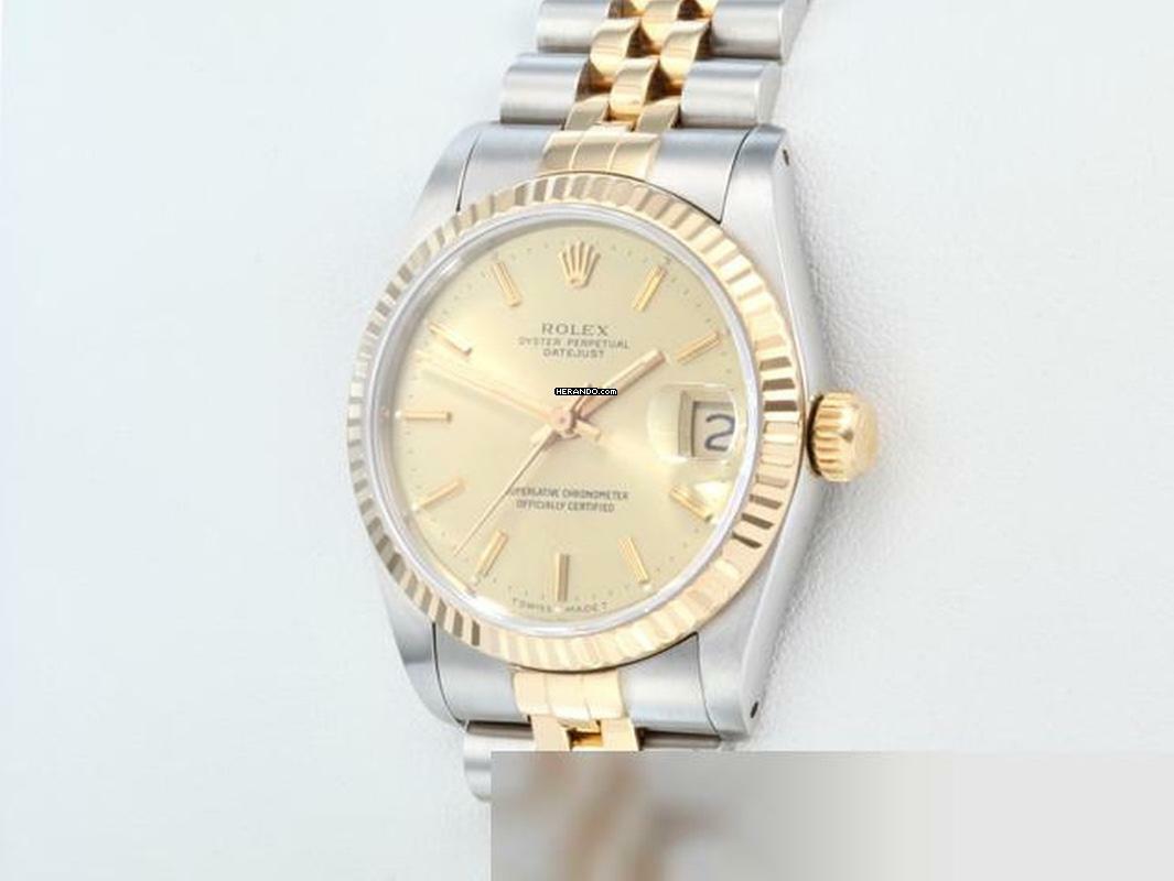 Rolex Datejust 31 31mm 68273 Edelstahl Gelbgold 750 Automatik Stainless Steel 18kt Yellow Gold Jubilé-band Chronometer Oyster