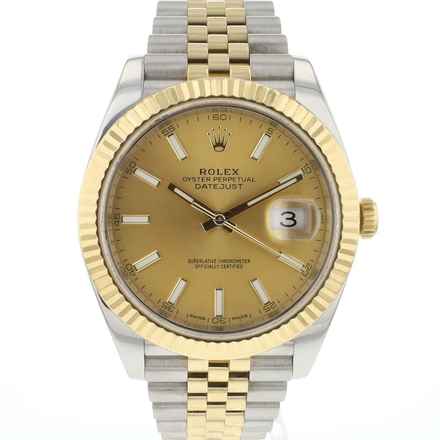  Rolex Datejust 41 Steel/Gold Jubilee Champagne Dial 