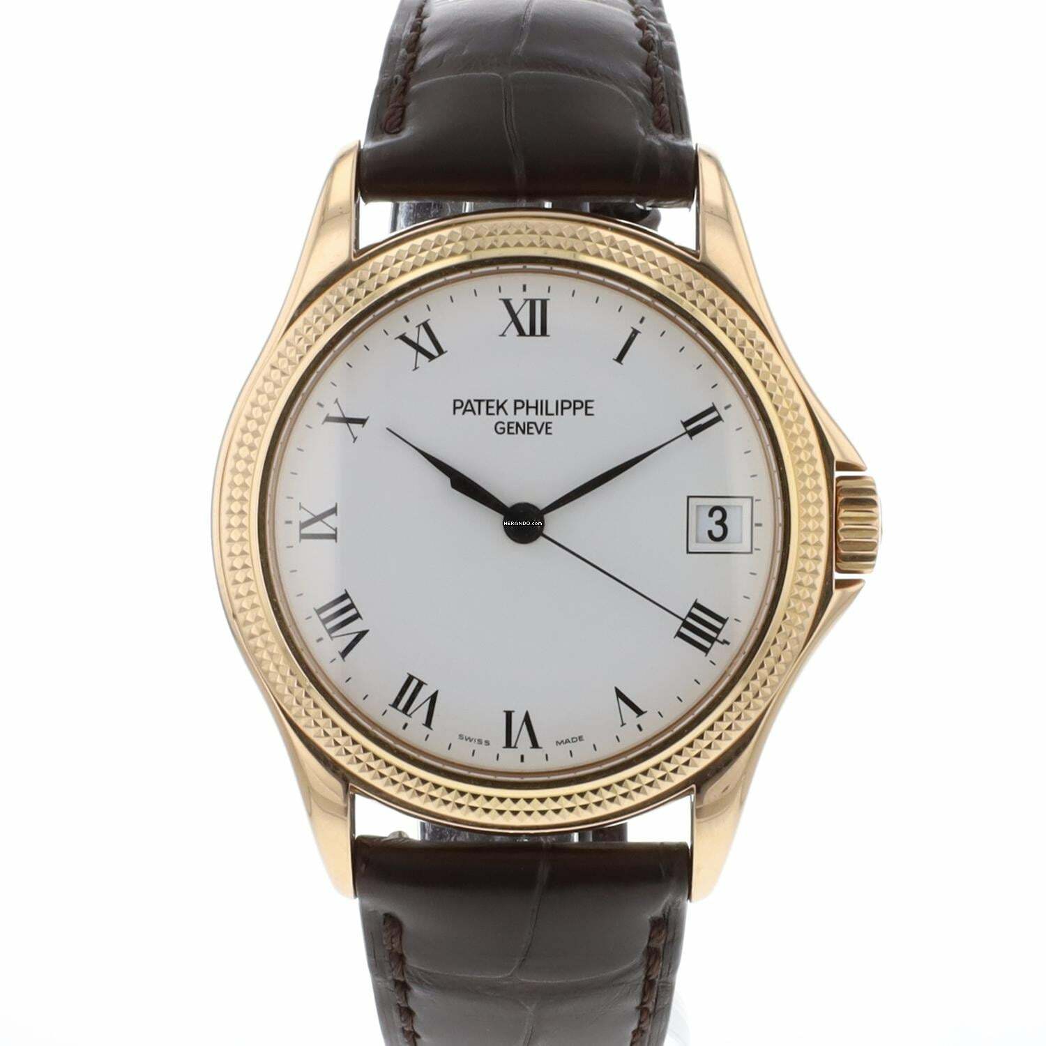  Patek Philippe Calatrava 37 Rose Gold White Dial 