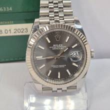 Thumbnail von Rolex Datejust 41 41mm Ouro Branco & Aço Rhodium Jubilee Automático Completo