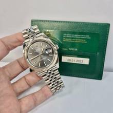 Thumbnail von Rolex Datejust 41 41mm Ouro Branco & Aço Rhodium Jubilee Automático Completo