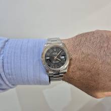 Thumbnail von Rolex Datejust II 41mm Ouro Branco & Aço Dark Wimbledon Automático Completo