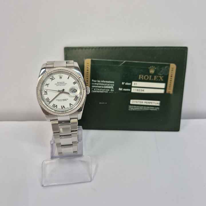  Rolex Datejust 36 36mm Ouro Branco & Aço Automático Completo 