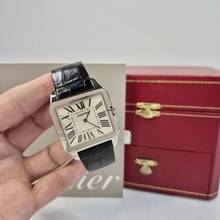 Thumbnail von Cartier Santos Dumont Ultra Thin Ouro Branco 35mm Corda Completo