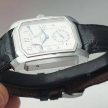 Thumbnail von Glashütte Original Senator Karrée 1845 Moonphase Auf/Ab - Reserche-De March Stahl/Leder B&P TOP