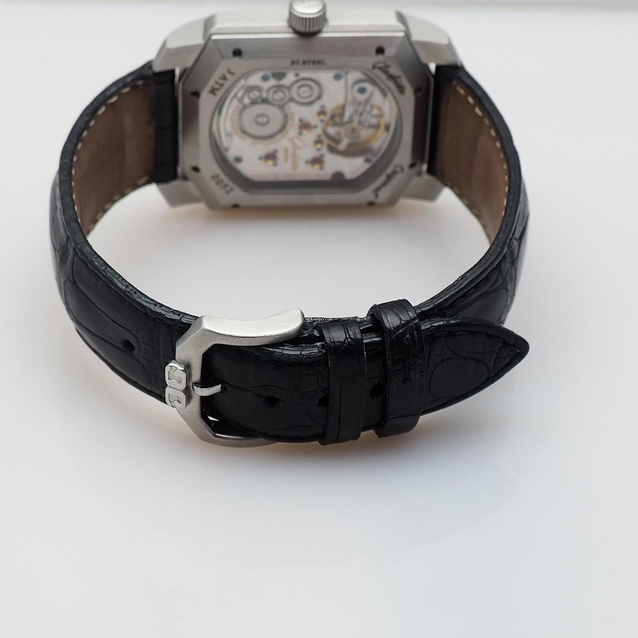 Thumbnail von Glashütte Original Senator Karrée 1845 Moonphase Auf/Ab - Reserche-De March Stahl/Leder B&P TOP