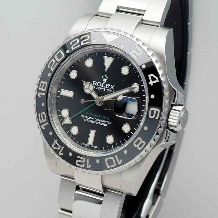  Rolex GMT-Master II 116710LN Stahl Box+Papiere +Rolex Service 