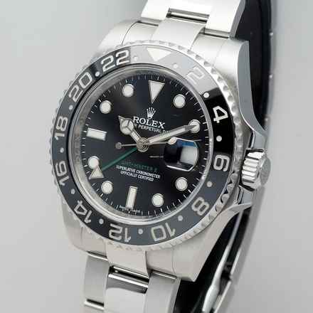  Rolex GMT-Master II 116710LN Stahl Box+Papiere +Rolex Service 