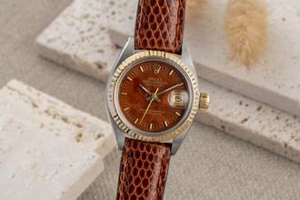 Thumbnail von Rolex Lady-Datejust Stahl / Gold Wood Dial Automatik Ref 6917 Vintage Klassiker