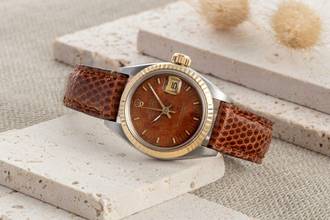 Thumbnail von Rolex Lady-Datejust Stahl / Gold Wood Dial Automatik Ref 6917 Vintage Klassiker