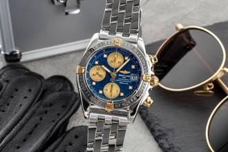 Thumbnail von Breitling Chrono Cockpit Chronograph Stahl / Gold Automatik Ref. B13357 B&P 2005