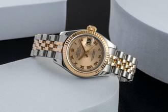 Thumbnail von Rolex Lady-Datejust Stahl / Gold Automatik Oyster Perpetual Ref 179173 B&P 2005