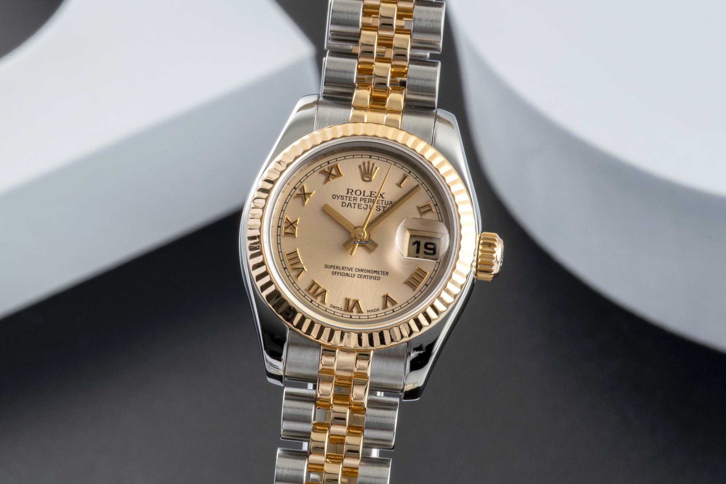  Rolex Lady-Datejust Stahl / Gold Automatik Oyster Perpetual Ref 179173 B&P 2005 