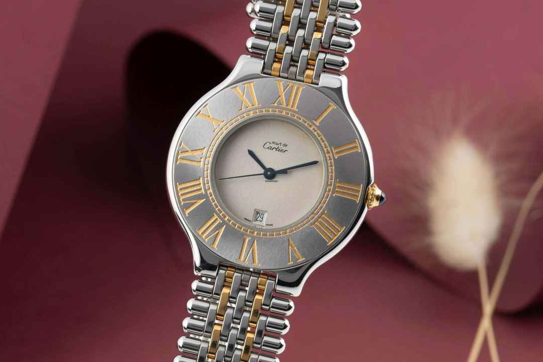  Cartier 21 Must de Cartier XL Stahl / vergoldet Quarz Ref. W10052F4 