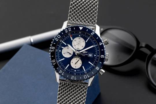  Breitling Chronoliner Chronograph Stahl Automatik Herren Ref. Y2431016/C970 B&P 