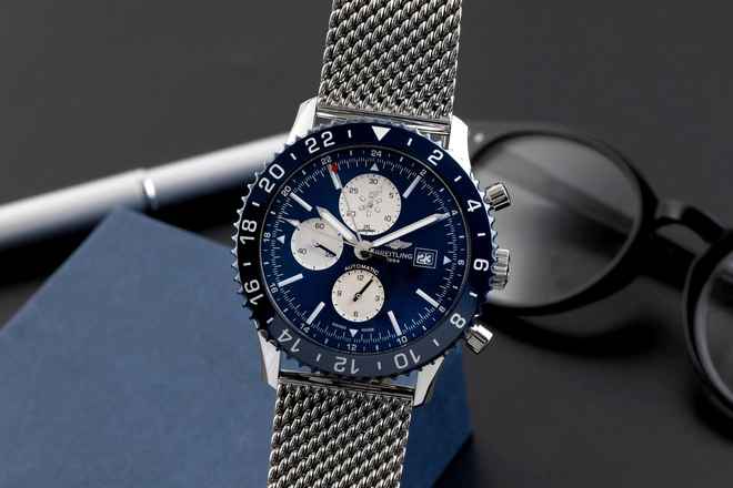  Breitling Chronoliner Chronograph Stahl Automatik Herren Ref. Y2431016/C970 B&P 