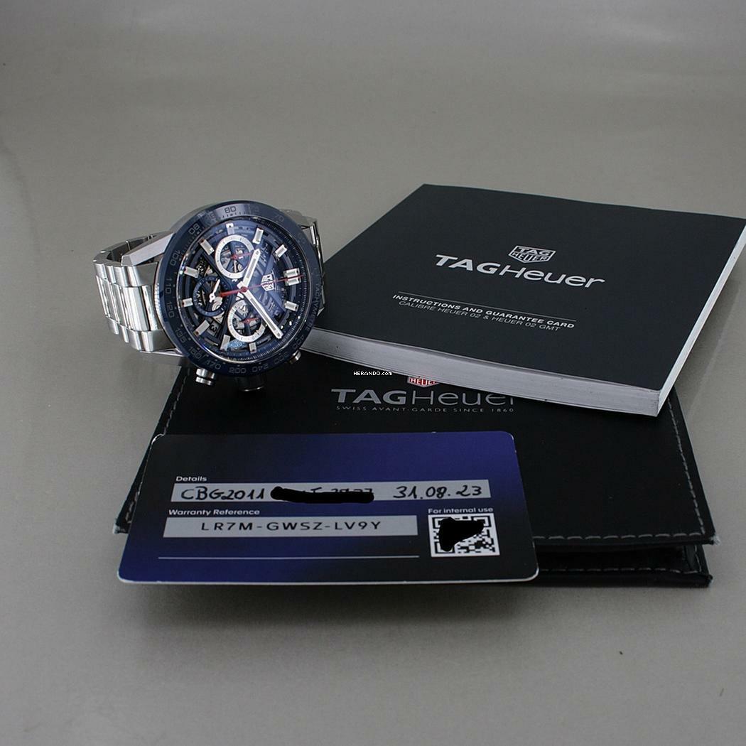 Thumbnail von TAG Heuer Carrera Calibre Heuer 02 Skeleton Chronograph Ø 43 mm Full Set Top Zustand
