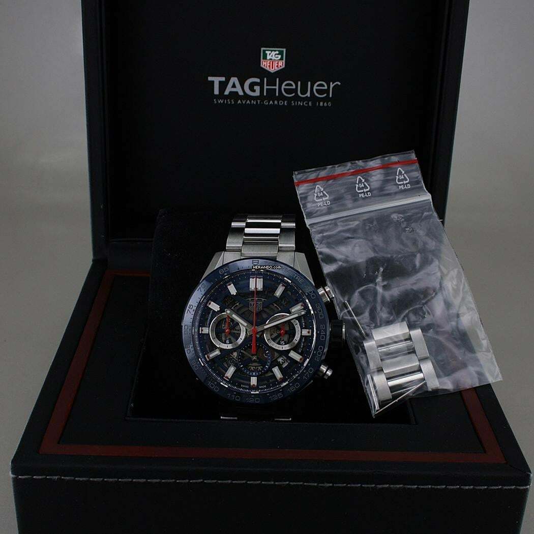 Thumbnail von TAG Heuer Carrera Calibre Heuer 02 Skeleton Chronograph Ø 43 mm Full Set Top Zustand