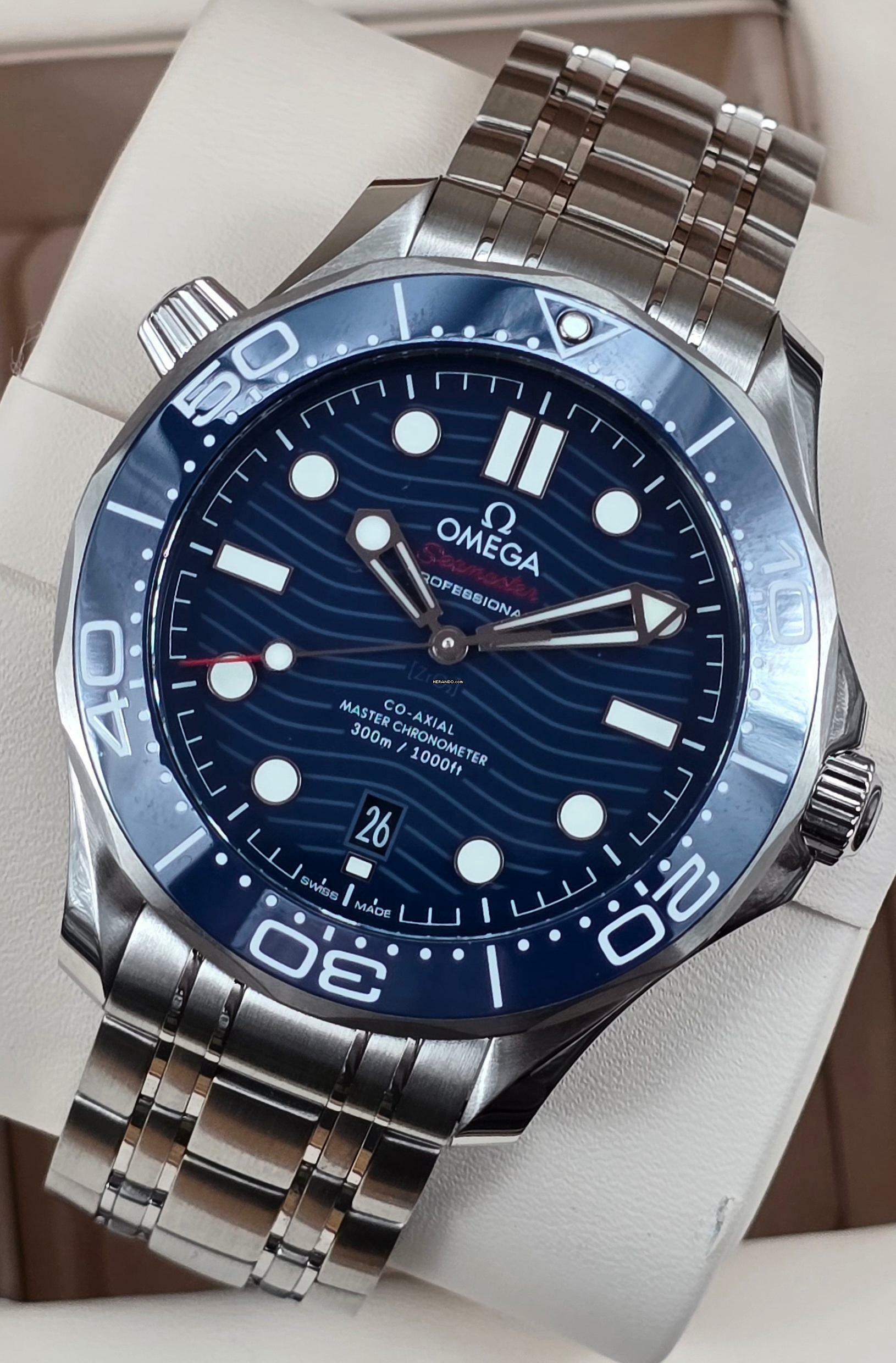  Omega Seamaster Diver 300 M 42mm 210.30.42.20.03.001 Blue Dial Steel Bracelet Unworn/New Condition Full Set 1-2026 