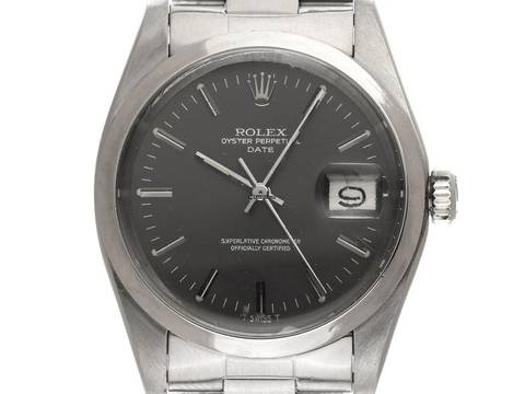  Rolex Oyster Perpetual Date open 6/9 Ref.1500 1977 Box&Beschribung original unpoliert Oyster Perpetual Date Rhodium open 6/9 Stahl 