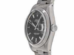 Thumbnail von Rolex Oyster Perpetual Date open 6/9 Ref.1500 1977 Box&Beschribung original unpoliert Oyster Perpetual Date Rhodium open 6/9 Stahl