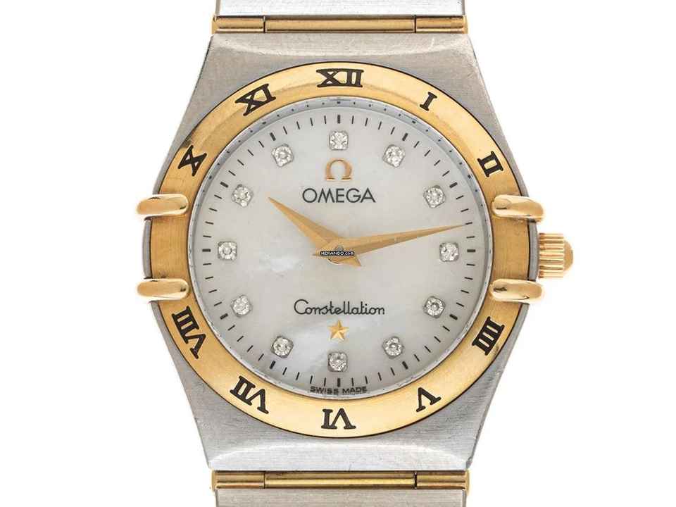  Omega Constellation Ladies Lady Ref.795.1202 1998 Box&Beschreibung original unpoliert Constellation Lady Perlmutt Diamanten 