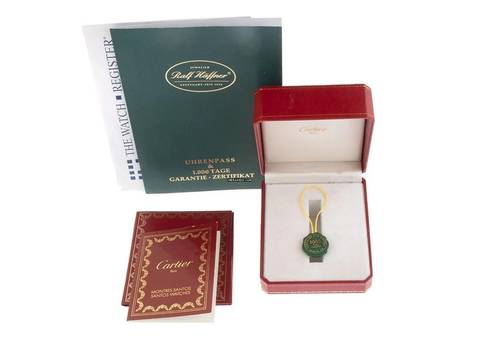  Cartier Santos Galbée Lady PM Ref.1565 2004 Box&Beschreibung sehr gut Vintage Santos Galbee Lady PM kleines Modell 