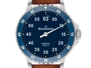 Thumbnail von Meistersinger Salthora Meta X Einzeigeruhr Ref.SAMX908 2017 Full Set wie Neu Vintage Salthora Meta X Leder Faltschließe