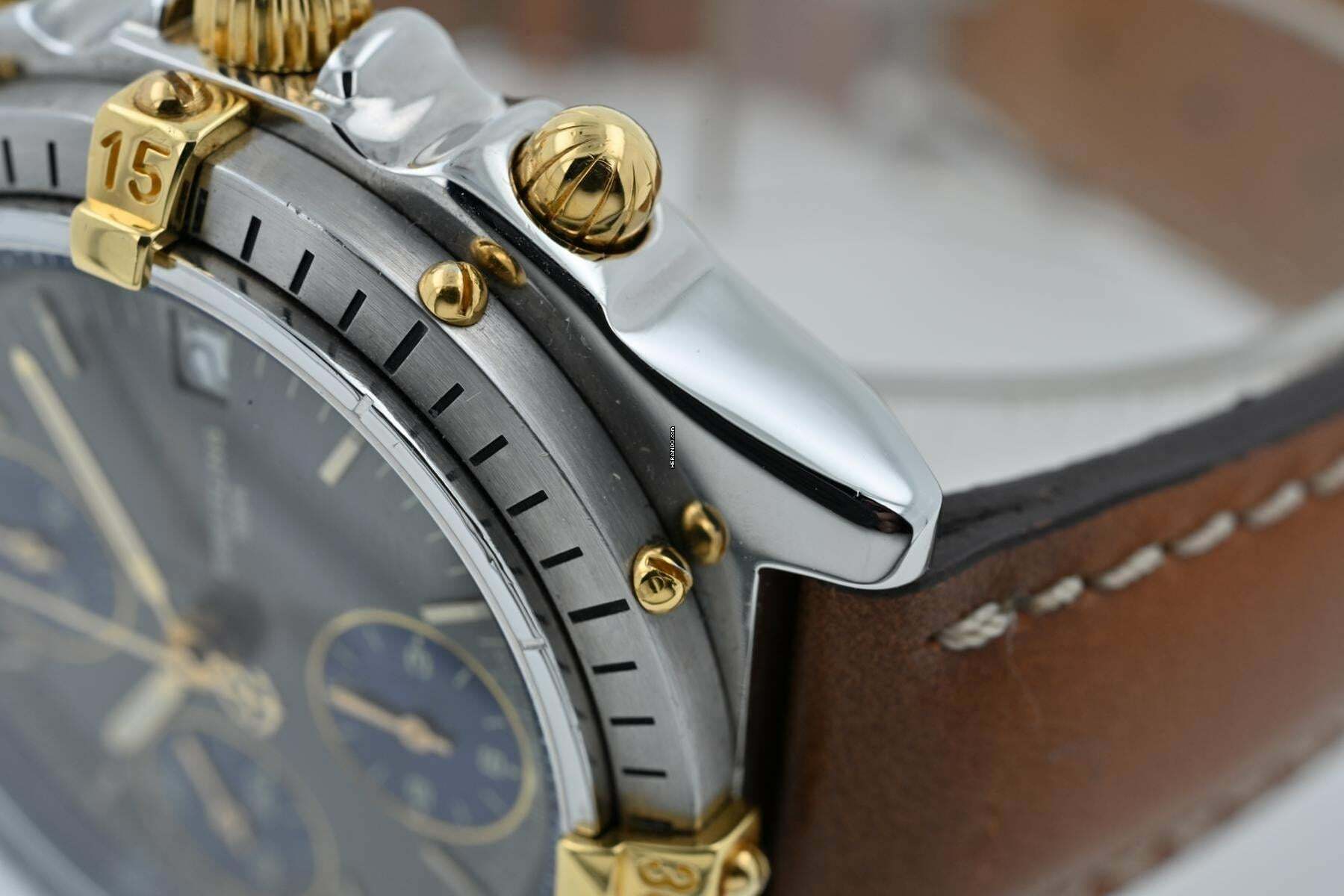  Breitling Chronomat Chronograph Stahl/Gold B13047 Grey Dial 