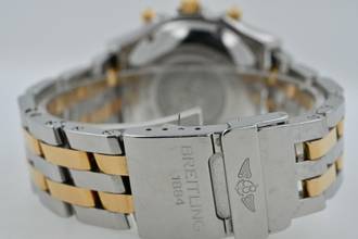Thumbnail von Breitling Chronomat Chronograph B13048 Black Dial Steel Gold