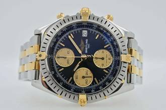 Thumbnail von Breitling Chronomat Chronograph B13048 Black Dial Steel Gold