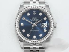 Thumbnail von Rolex Datejust 36 36mm 116244 2017 Stahl Weissgold 750 Diamanten Automatik Stainless Steel 18kt White Gold Jubilé-band Chronometer Oyster Blue Dial