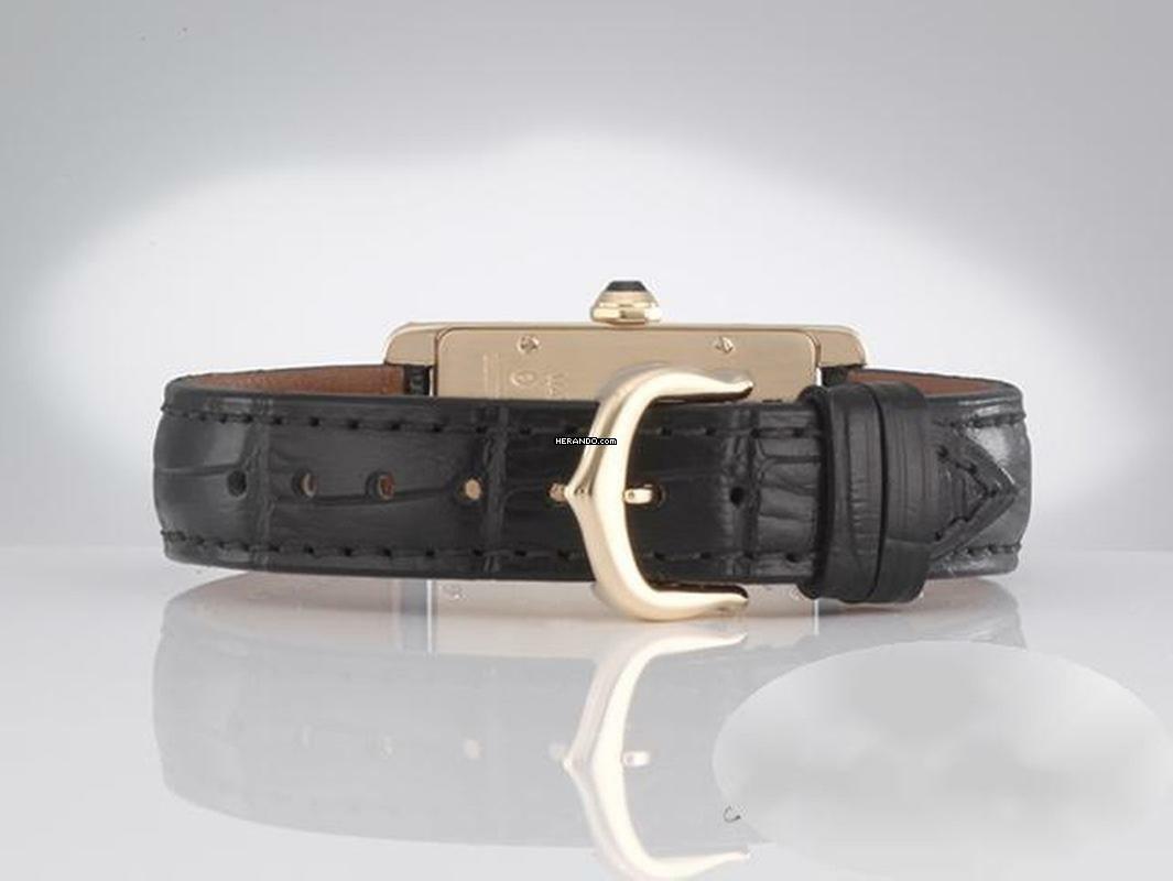 Thumbnail von Cartier Tank Américaine Lady Tank Americaine Gelbgold 750 Lederband Damen 18kt Yellow Gold