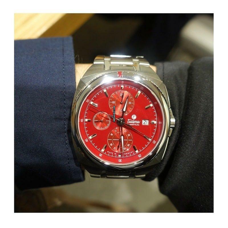  Tutima Saxon One Chronograph Racing Red NEW FULL SET 
