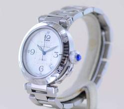 Thumbnail von Cartier Pasha Date Automatic Stahl Klassiker Luxusuhr Stick dial 38mm Stahlband