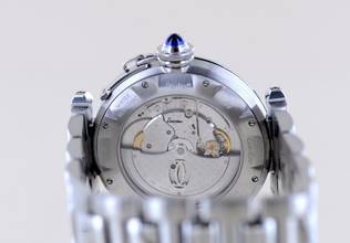 Thumbnail von Cartier Pasha Date Automatic Stahl Klassiker Luxusuhr Stick dial 38mm Stahlband