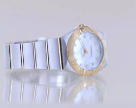 Thumbnail von Omega Constellation Quartz Stahl Gold MOP Diamond Dial Quarz Lady Klassiker