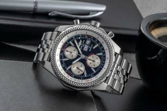 Thumbnail von Breitling Bentley GT Chronograph Edelstahl Automatik Ref. A13362 B&P 2009