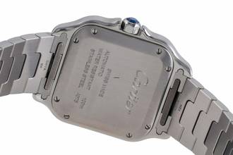 Thumbnail von Cartier Santos Stahl Automatik Herrenuhr Medium WSSA0010 B&P 2018