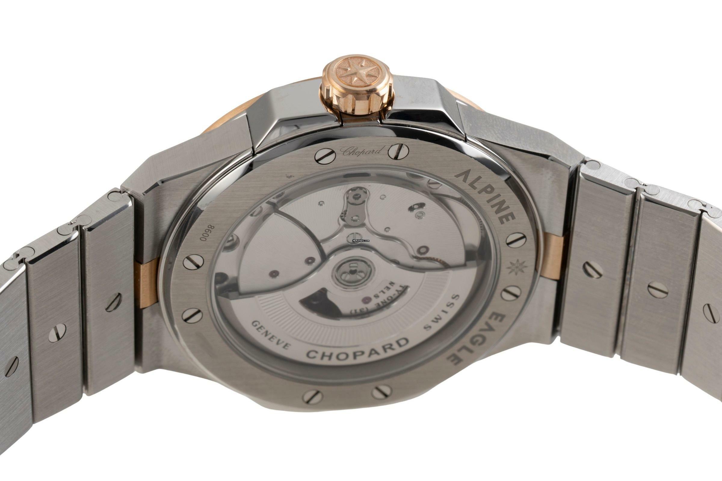 Thumbnail von Chopard Alpine Eagle Stahl/Gold Automatik Ref. 298600-6001 B&P 2021