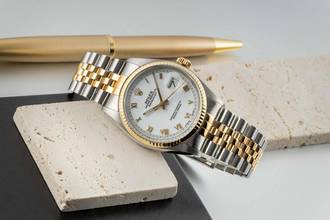 Thumbnail von Rolex Datejust 36 Oyster Perpetual Stahl / Gold Automatik Ref 16013 Box Vintage
