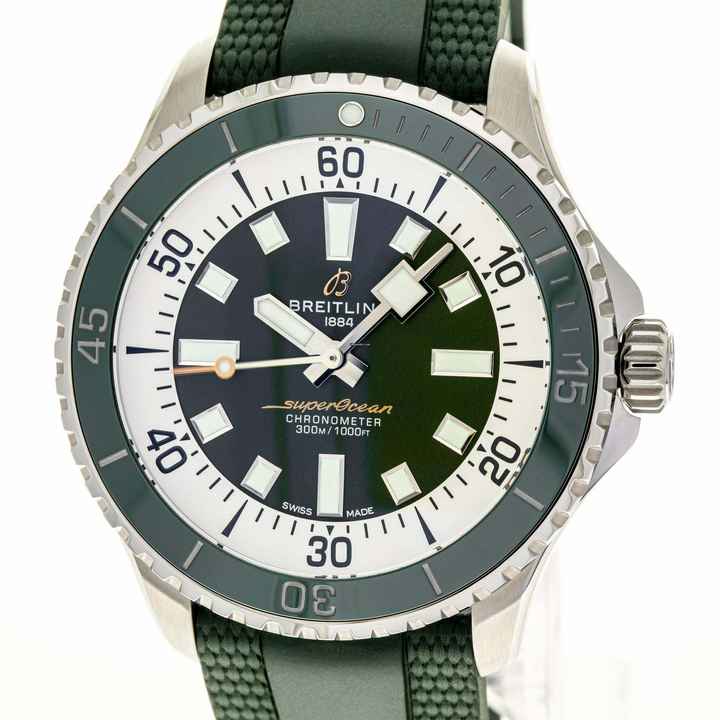  Breitling Superocean 44 Automatic 44 Green – A17376A31L1S1 – NEW & Unworn – 02/2026 Full Set 