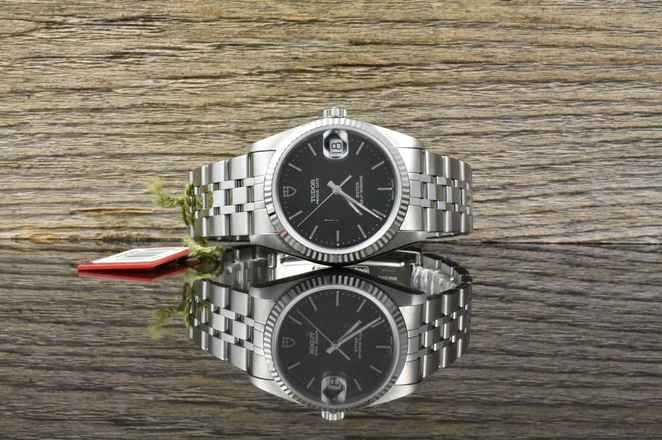  Tudor Prince Date 74034 NOS / UNGETRAGEN Black Dial - Full Set 2002 