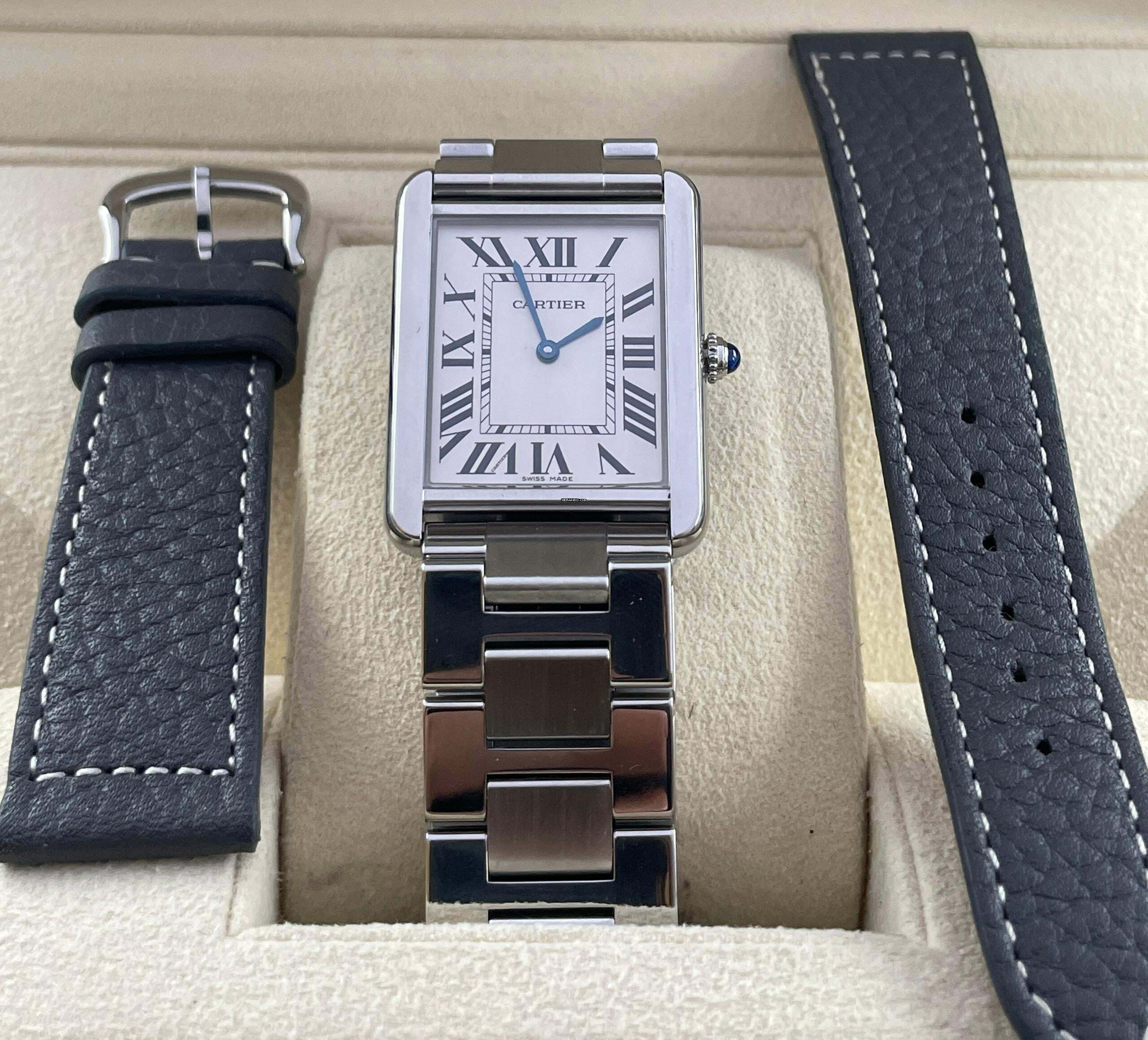 Thumbnail von Cartier Tank Solo Stahl Roman Dial Quartz